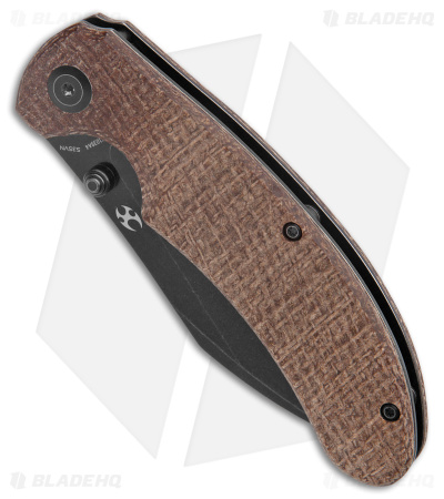 Kansept Knives Nesstreet Liner Lock Knife Brown Micarta (3.5" Black S35VN) 