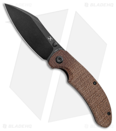 Kansept Knives Nesstreet Liner Lock Knife Brown Micarta (3.5" Black S35VN) 