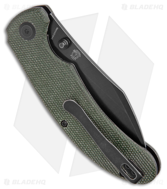 Kansept Knives Nesstreet Liner Lock Knife Green Micarta (3.5" Black S35VN) 