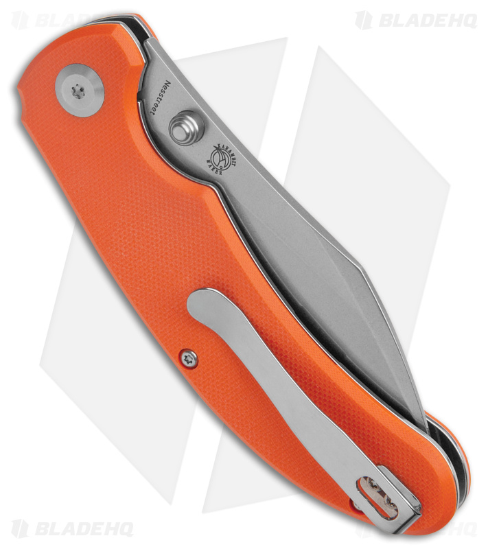 Kansept Knives Nesstreet Liner Lock Knife Orange G-10 (3.5" Stonewash S35VN) 