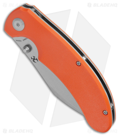 Kansept Knives Nesstreet Liner Lock Knife Orange G-10 (3.5" Stonewash S35VN) 