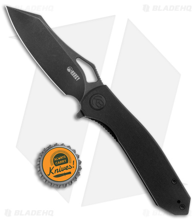 Kubey Drake Nest Liner Lock Knife Black G-10 (3.4" Black D2)