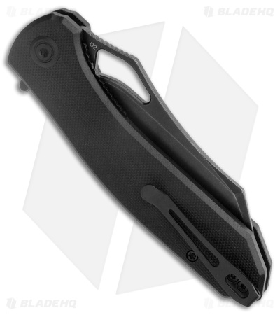 Kubey Drake Nest Liner Lock Knife Black G-10 (3.4" Black D2)