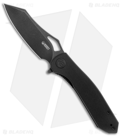 Kubey Drake Nest Liner Lock Knife Black G-10 (3.4" Black D2)