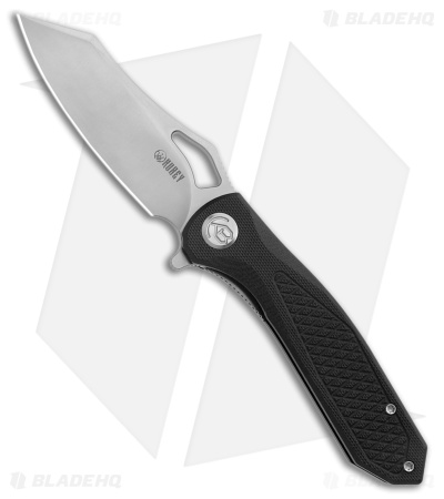 Kubey Drake Nest Liner Lock Knife Black G-10 (3.4" Sandblast S30V)