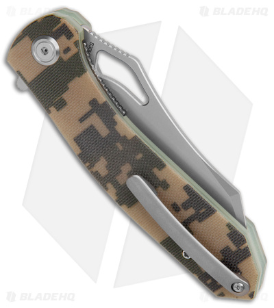 Kubey Drake Nest Liner Lock Knife Camo G-10 (3.4" Sandblast S30V)