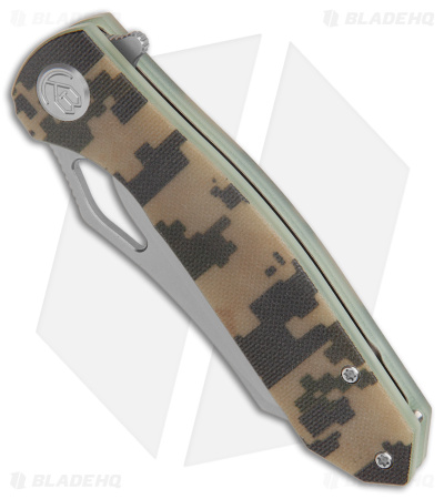 Kubey Drake Nest Liner Lock Knife Camo G-10 (3.4" Sandblast S30V)