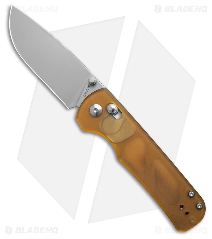 Olight Rubato 4 Drop Point Crossbar Lock Knife Yellow Ultem (3" Satin S35VN)