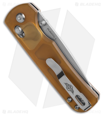 Olight Rubato 4 Drop Point Crossbar Lock Knife Yellow Ultem (3" Satin S35VN)
