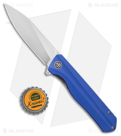 Petrified Fish Forward Liner Lock Knife Blue G-10 (3.5" Satin D2) PF818BS 