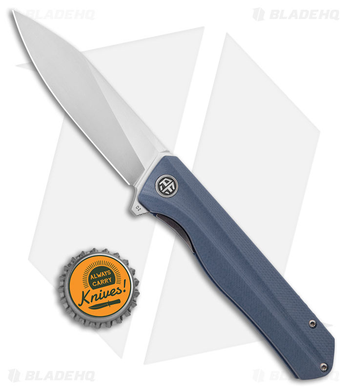 Petrified Fish Forward Liner Lock Knife Gray G-10 (3.5" Satin D2) PF818 