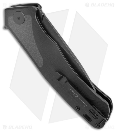 Petrified Fish Pub Liner Lock Knife Black G-10 (3.7" Black D2) PF838CDW