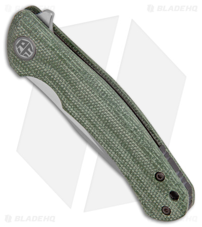 Petrified Fish Warrior Liner Lock Knife Green Micarta (2.8" SW K110) PF949