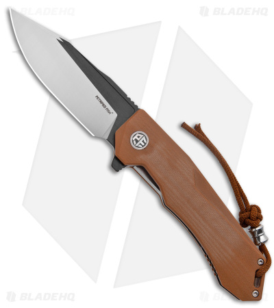Petrified Fish Golde Liner Lock Knife Brown G-10 (3.7" Two-Tone K110) PF969