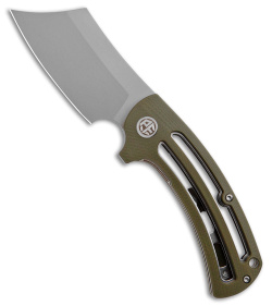 Petrified Fish Eddy Liner Lock Knife Green G-10 (3.18" BB K110) PFE01