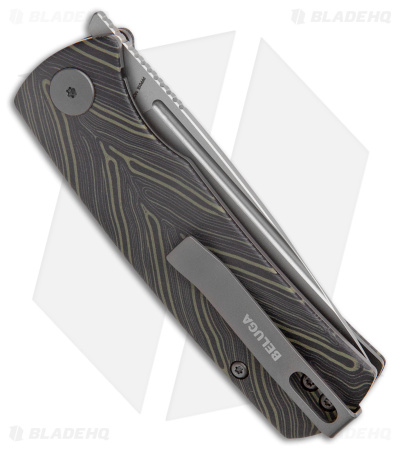 Petrified Fish Small Beluga Liner Lock Knife Green G-Mascus G-10 (3" BB) PFP01