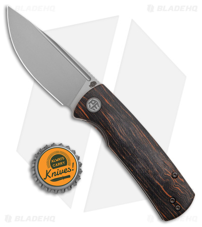 Petrified Fish Small Beluga Liner Lock Knife Orange G-Mascus G-10 (3" BB) PFP01