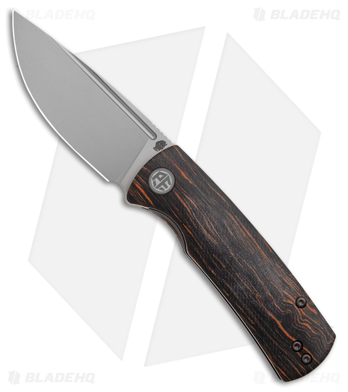 Petrified Fish Small Beluga Liner Lock Knife Orange G-Mascus G-10 (3" BB) PFP01