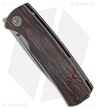 Petrified Fish Small Beluga Liner Lock Knife Orange G-Mascus G-10 (3" BB) PFP01