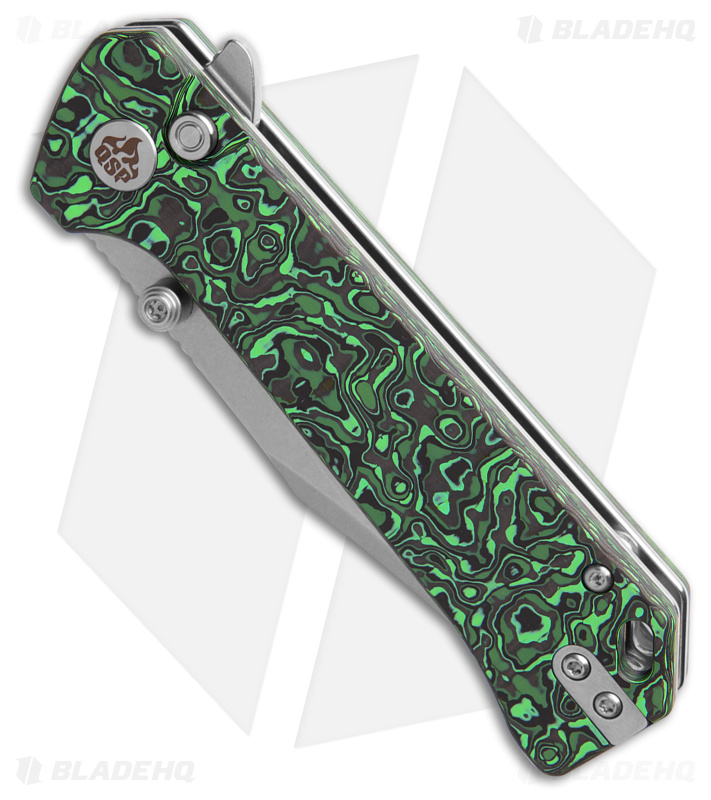 QSP Grebe | Stonewashed S35VN + Green CF | Blade HQ