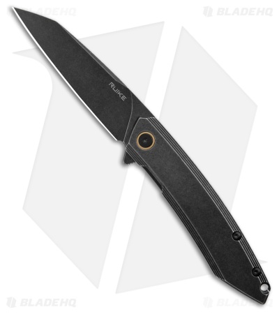 RUIKE P831S-SB Frame Lock Knife Black SW 3Cr14N (3.35" Black SW)