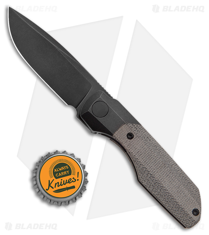 Vero Engineering Mini Synapse Black Micarta (BW) - Blade HQ