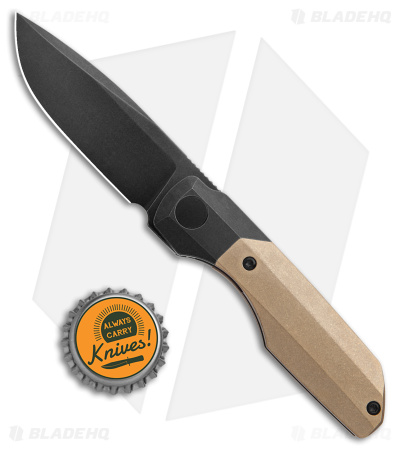 Vero Engineering Mini Synapse Frame Lock Knife Titanium Brass (3" BW)