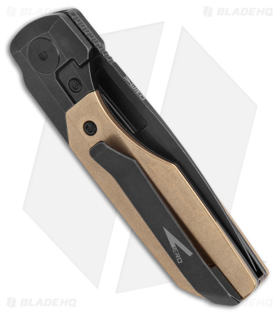 Vero Engineering Mini Synapse Frame Lock Knife Titanium Brass (3" BW)