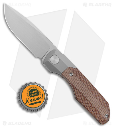 Vero Engineering Mini Synapse Micarta (Hand Satin) - Blade HQ