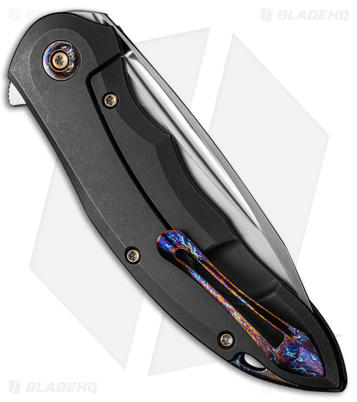 WE Knife Co. Makani Frame Lock Knife Black Ti Copper/CF (3" Satin) WE21048B-1