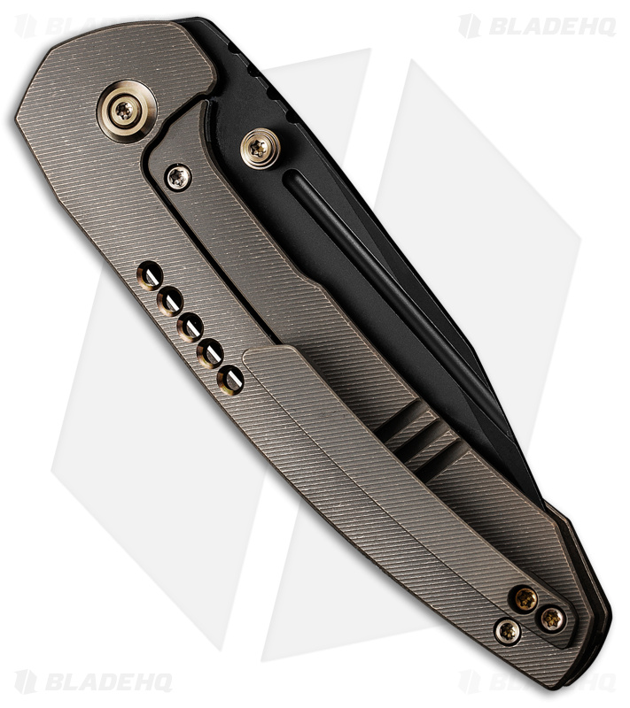 WE Knife Co. Trogon Frame Lock Knife Bronze Titanium (3.2" Black) WE22002-2