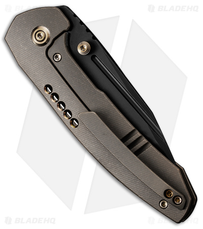 WE Knife Co. Trogon Frame Lock Knife Bronze Titanium (3.2" Black) WE22002-2