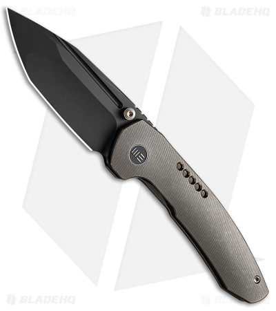 WE Knife Co. Trogon Frame Lock Knife Bronze Titanium (3.2" Black) WE22002-2