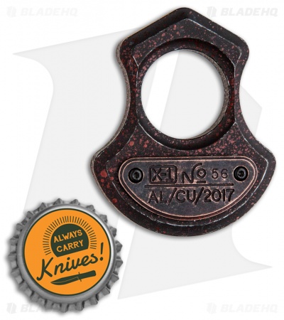 Serge Panchenko X-1 Knuck Red Specked Black Tumbled Aluminum/Copper