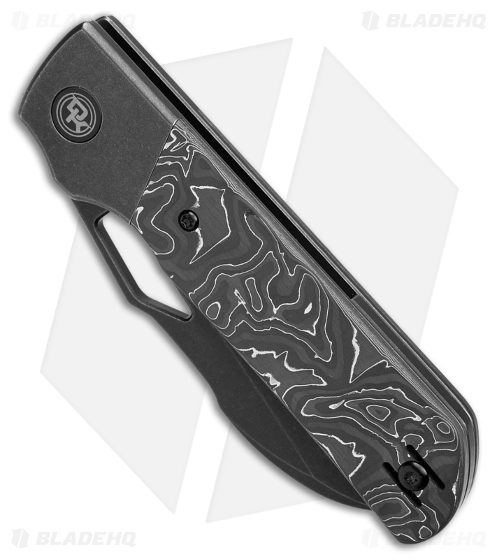 Divo Knives Stout Frame Lock Knife Titanium/Aluminum Foil Carbon Fiber (3" BW)