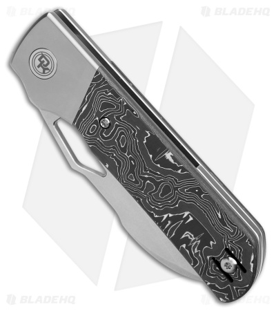 Divo Knives Stout Frame Lock Knife Titanium/Aluminum Foil Carbon Fiber (3" SW)