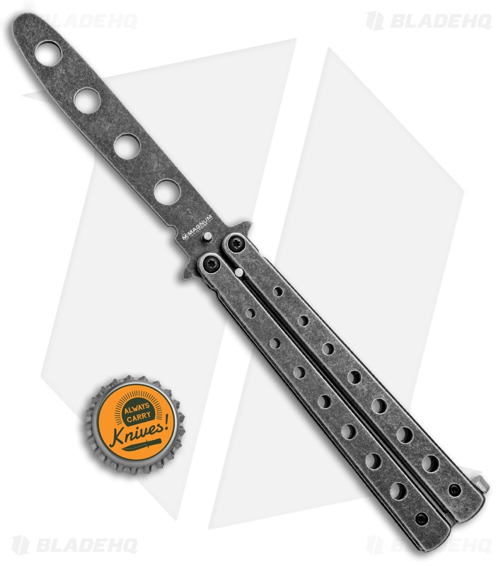 Boker Magnum Balisong Trainer Butterfly Knife (3.75" Black SW) 01MB612