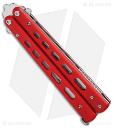 Boker Plus Balisong Trainer Butterfly Knife Red G-10 (4" Satin) 01BO712 