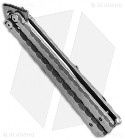 Burke Knives Balisong Butterfly Knife Titanium (4.5" Acid SW)