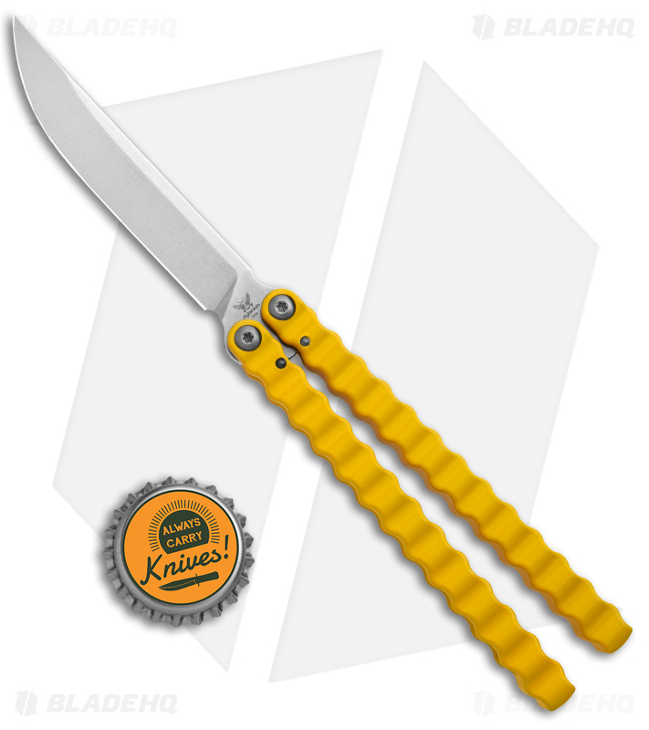 Flytanium Tatersong Limited Edition Balisong Knife Yellow (4.5" Stonewash)