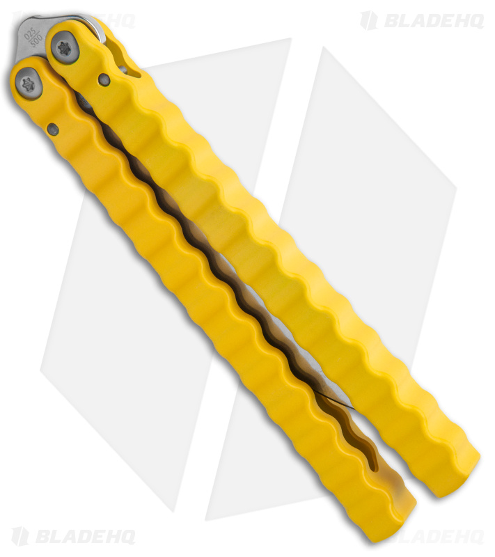 Flytanium Tatersong Limited Edition Balisong Knife Yellow (4.5" Stonewash)