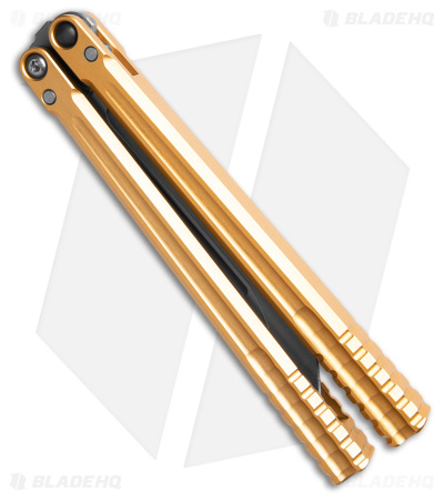 Franken Forge Blades Galvanis Japanese Tanto Butterfly Knife Gold Alum (4"  SW)