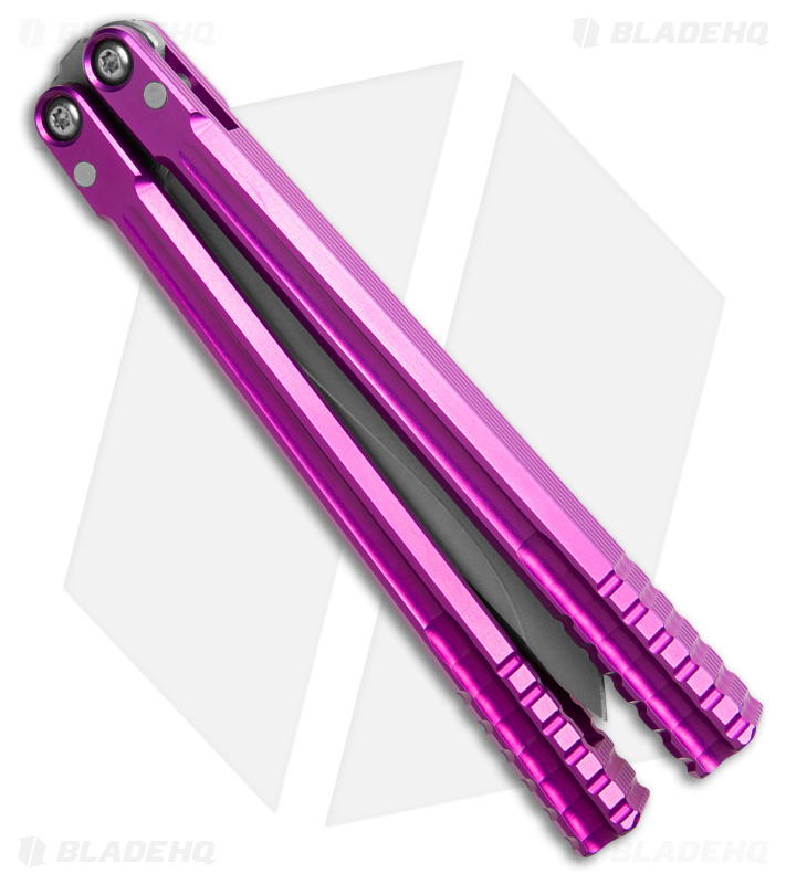 Franken Forge Galvanis Kukri Butterfly Knife Purp - Blade HQ