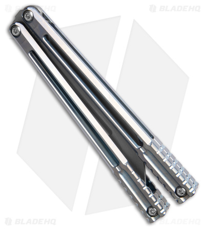 Franken Forge Blades Voltaic Butterfly Knife Japanese Tanto Blue Titanium (4" SW