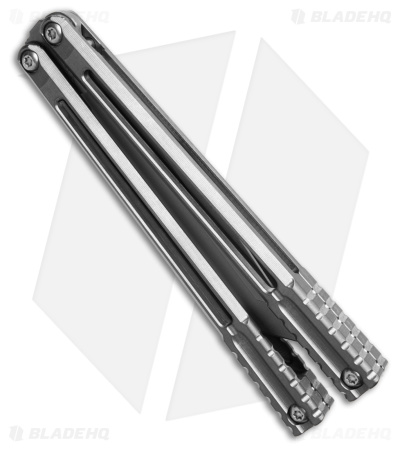 Franken Forge Blades Voltaic Butterfly Knife Western Tanto Raw Titanium (4" SW)