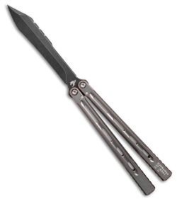 JF-Knifeworks Balisong Butterfly Knife JFB-1 Distressed Aluminum (4.75" BSW)