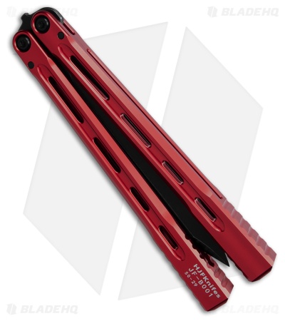 JF-Knifeworks Balisong Butterfly Knife JFB-1 Red Aluminum (4.75" Black SW) 