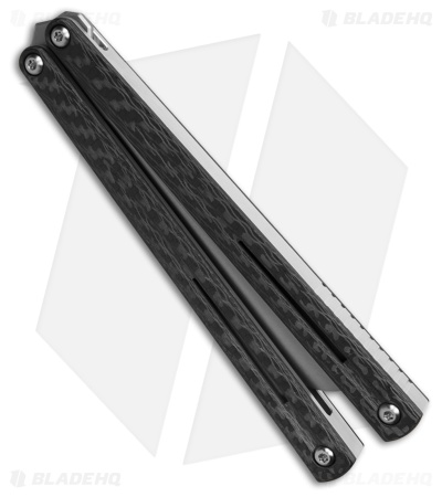 JF-Knifeworks Balisong Butterfly Knife The Beak Electro CF Black (4.75" SW)