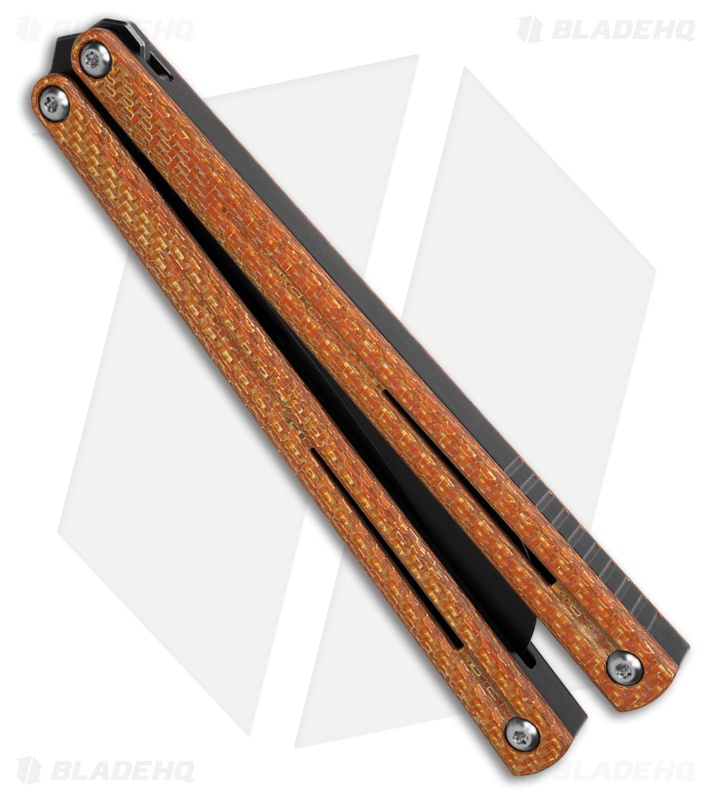 JF-Knifeworks Balisong Butterfly Knife The Beak Electro CF Orange (4.75" PVD)