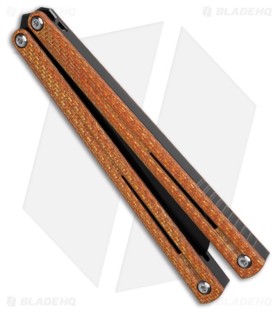 JF-Knifeworks Balisong Butterfly Knife The Beak Electro CF Orange (4.75" PVD)